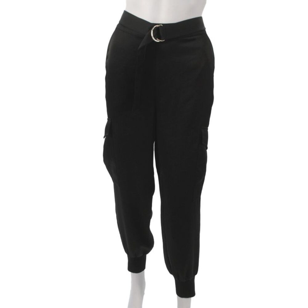 Ted Baker London Women Cargo Pants Black Polyester Pull On Size 2